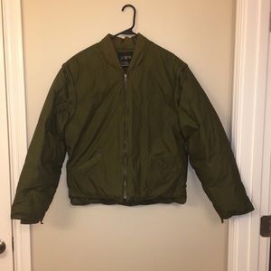 Vintage J Crew Olive Green Bomber Jacket/Vest